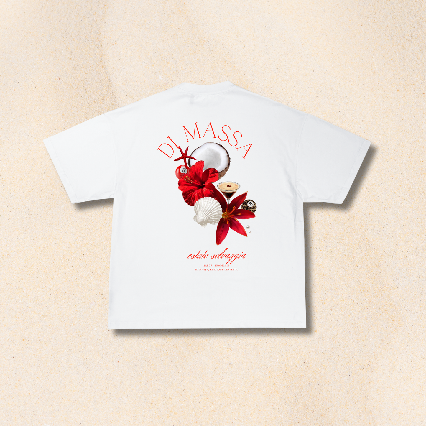 "FIORE ROSSO" OVERSIZED T-SHIRT