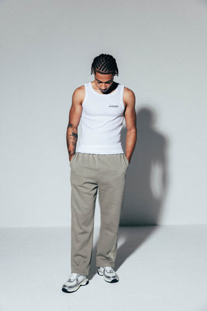 Tank Top - White/Olive