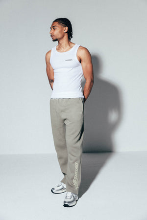 Tank Top - White/Olive