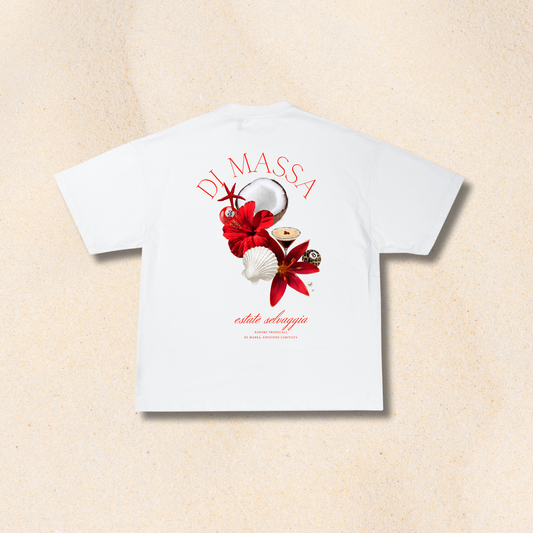 "FIORE ROSSO" OVERSIZED T-SHIRT
